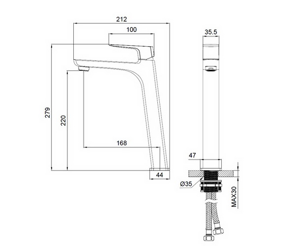 смеситель для раковины WONZON & WOGHAND FORZA